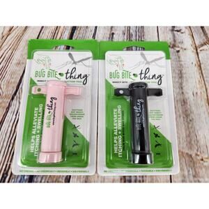 Set Of 2 Bug Bite Thing Chemical Free Sting Suction Tool NEW Black & Pink